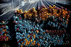 海岸堤防内と外