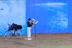 土曜日の早朝に公園で