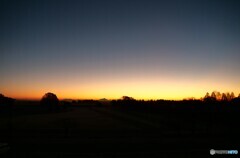 遊水地の夜明け