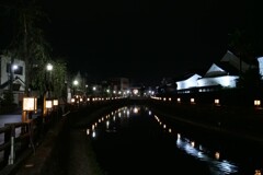 行燈が灯る川