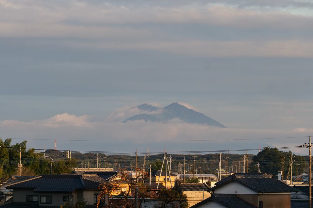 雨上がりの筑波山