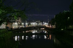 夜の巴波川