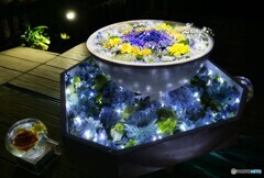 光の花手水