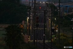 早朝の鉄路