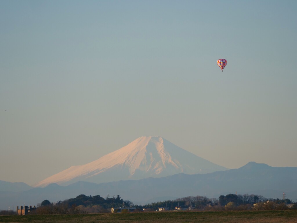 富士山に向かって