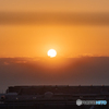 羽田空港からの夕日