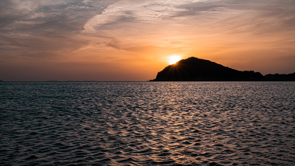 父母ヶ浜の夕陽