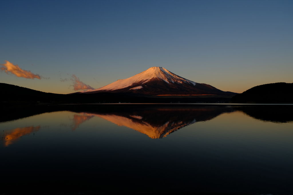 富士山　朝焼け
