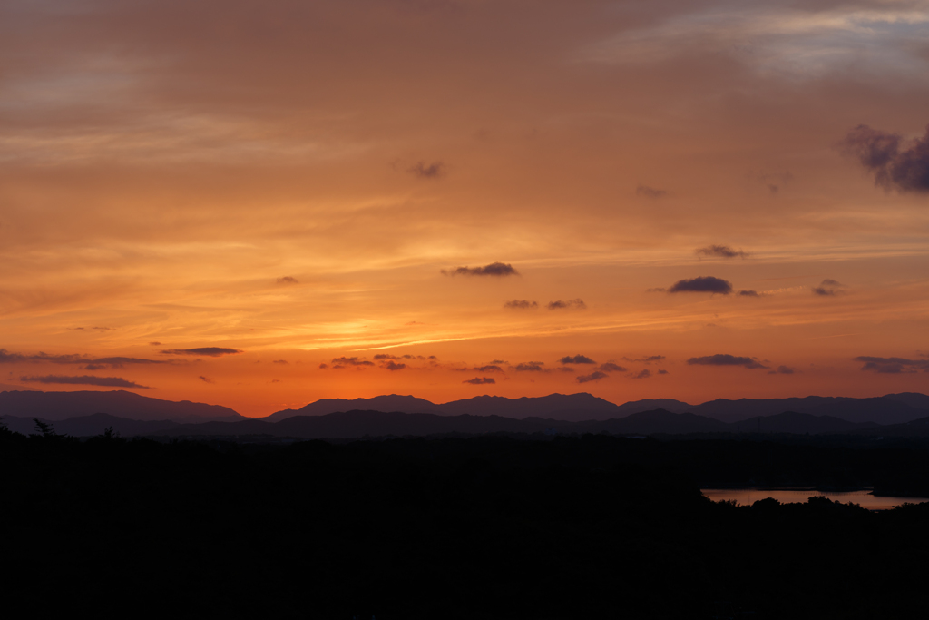暁の空