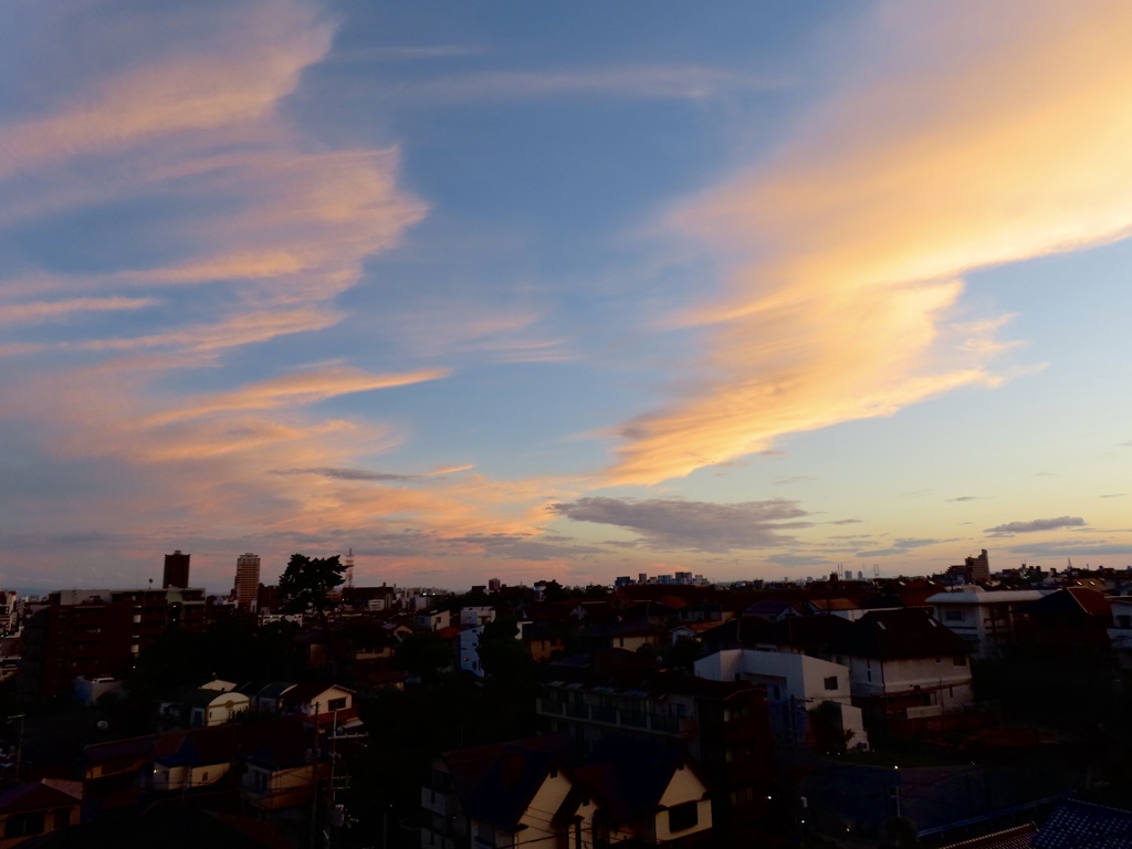 秋空　夕