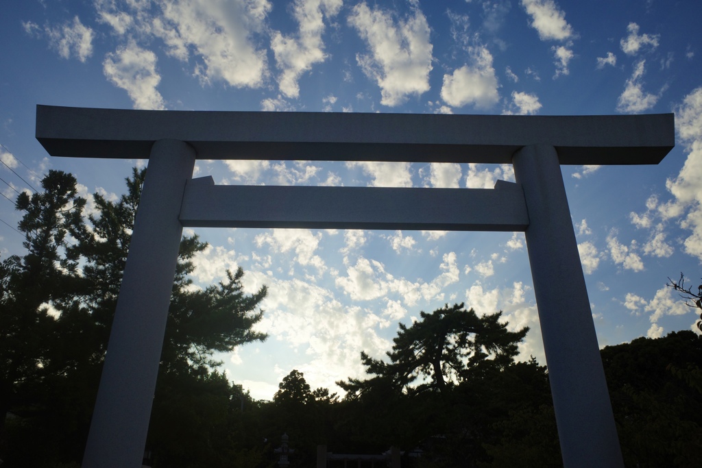 秋空に