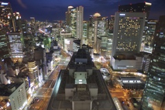 いつもの構図で大阪夜景