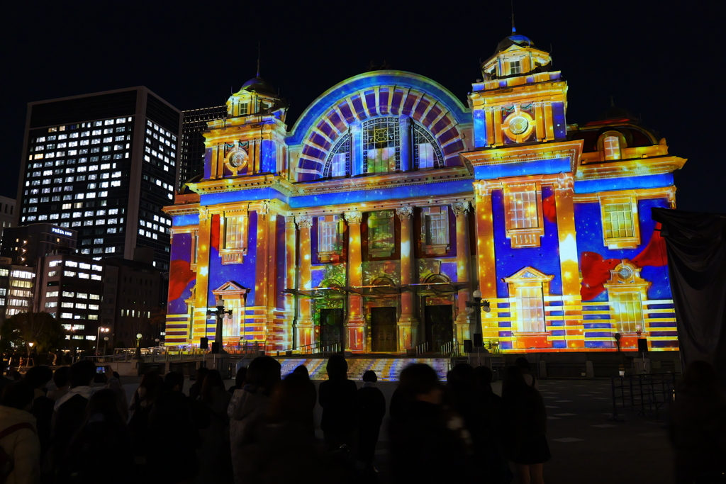 中之島公会堂のプロジェクションマッピング