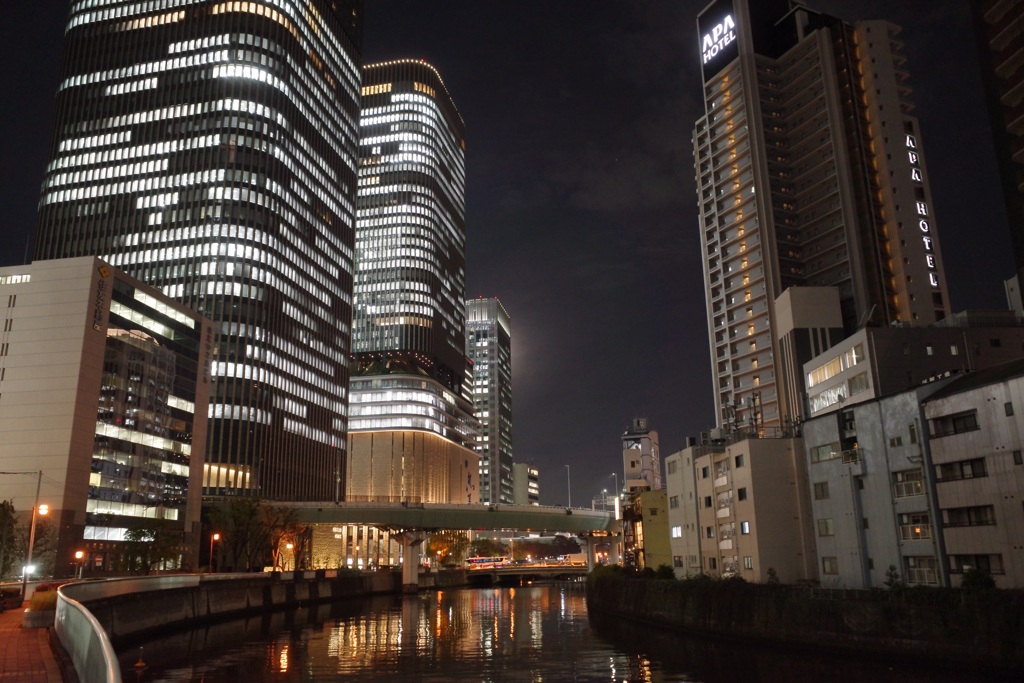 土佐堀川の夜景