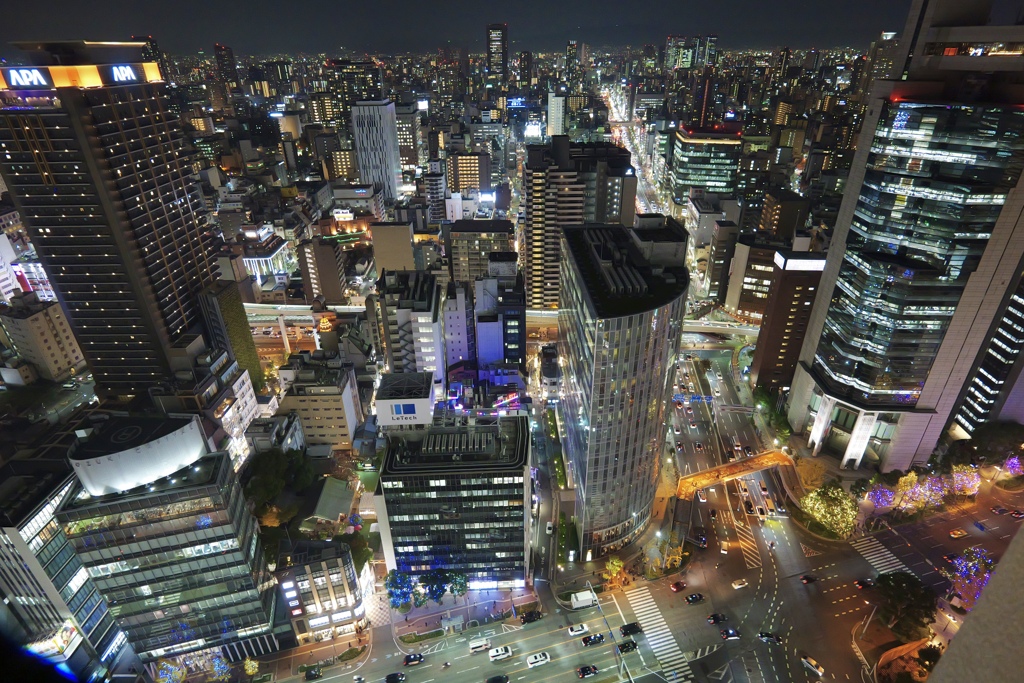 梅田交差点を上から