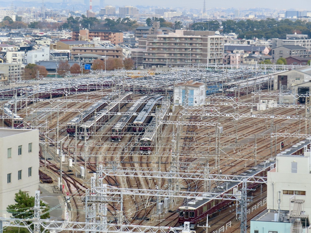 阪急電車の車庫
