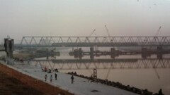 京成電鉄　江戸川鉄橋新造　スカイライナー