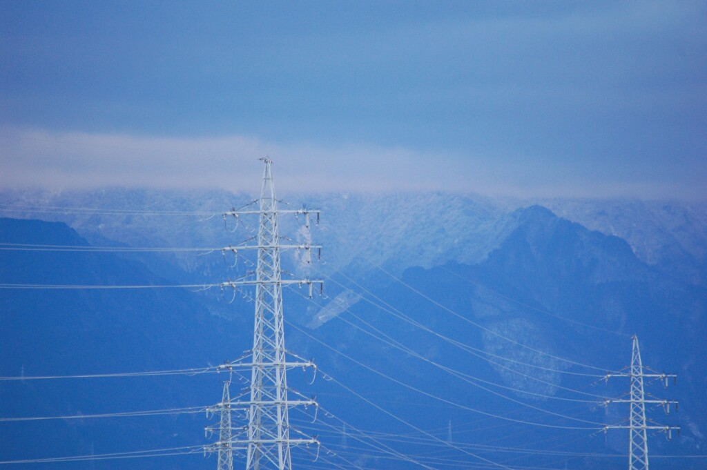 笹ヶ峰　雪雲の中