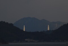 輸入レンズ　色合 火力発電所