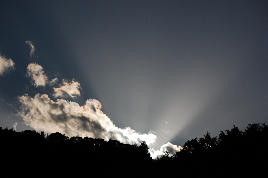 夕暮れ時　天候回復