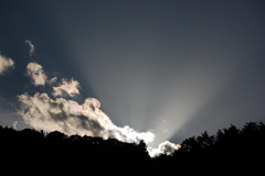 夕暮れ時　天候回復