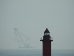 沖合　起重機船