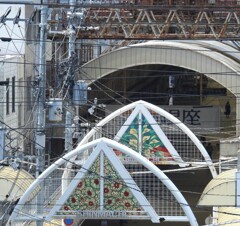 銀座　アクリル看板　アーケード街