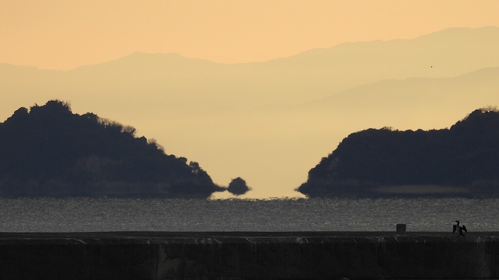 夜明け頃  浮島