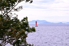 台風　そして　灯標