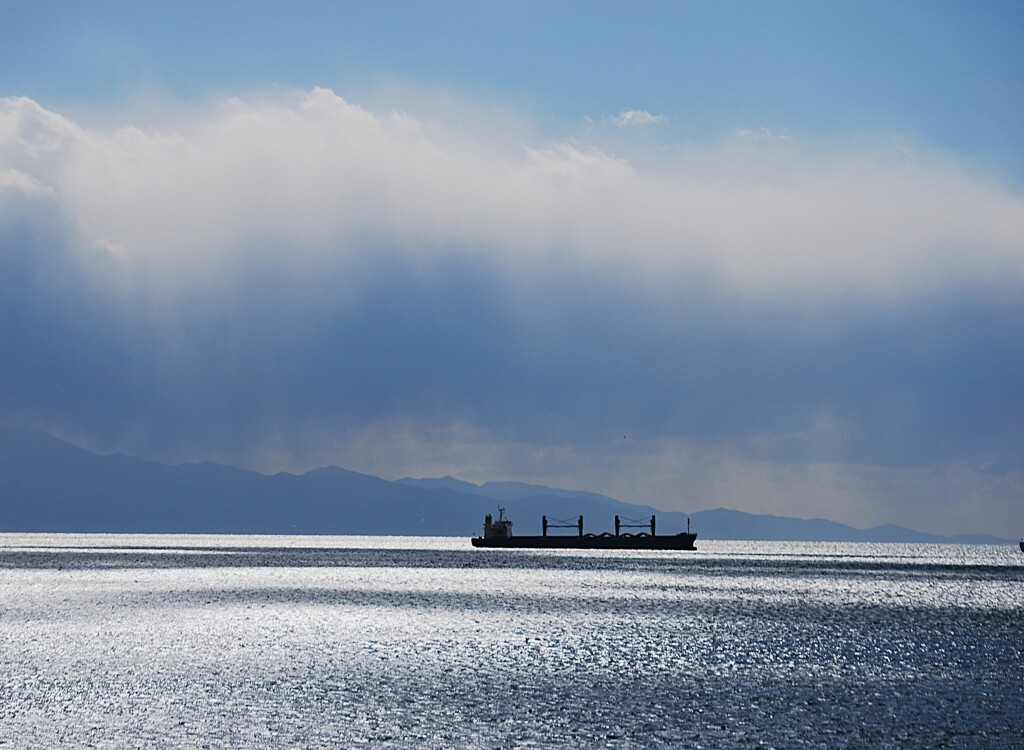 沖合　雪　伊予灘