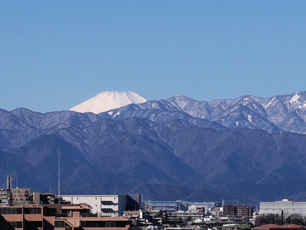 関東平野の富士山