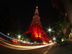 夜景の東京タワー