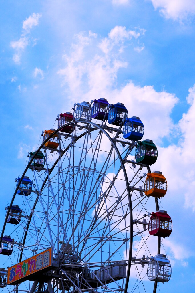夏日の遊園地