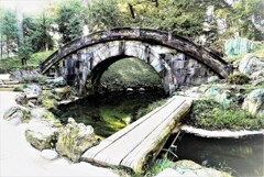 石造アーチ橋「円月橋」