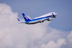 ① take off　ANA  Boeing 737-800