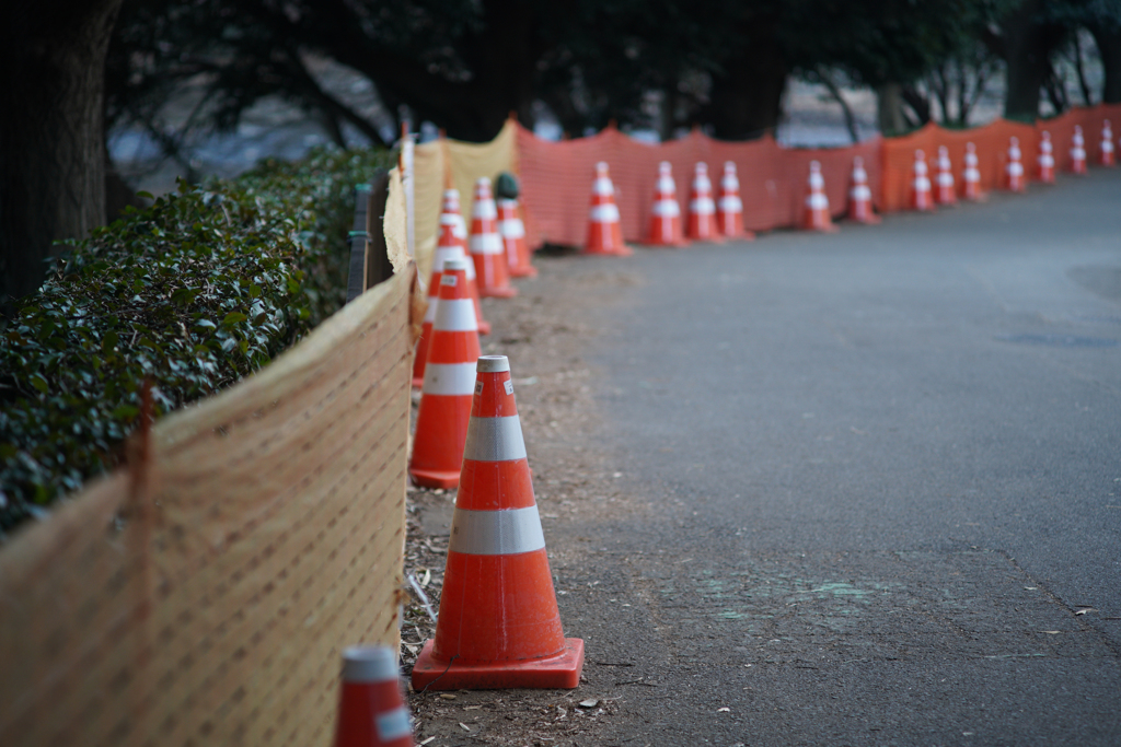 三角コーン整列