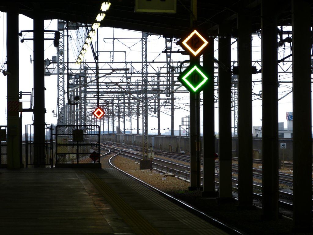 長岡駅の新幹線ホームから