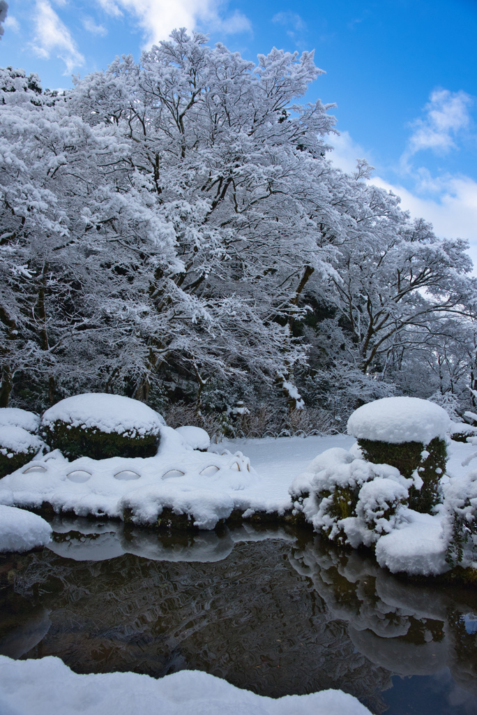 雪の詩仙堂庭園