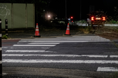 横断歩道の先に