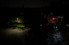 道路沿いの公園