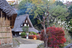 夕暮れの民家園