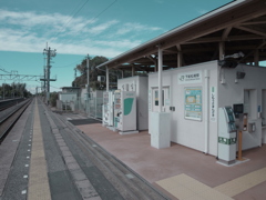 下総松崎駅　パウダーブルー風・・