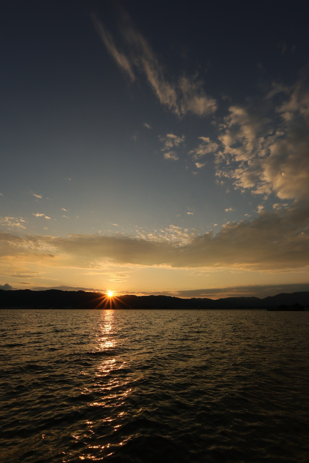 琵琶湖の夕景