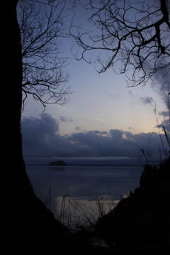 琵琶湖の夕景