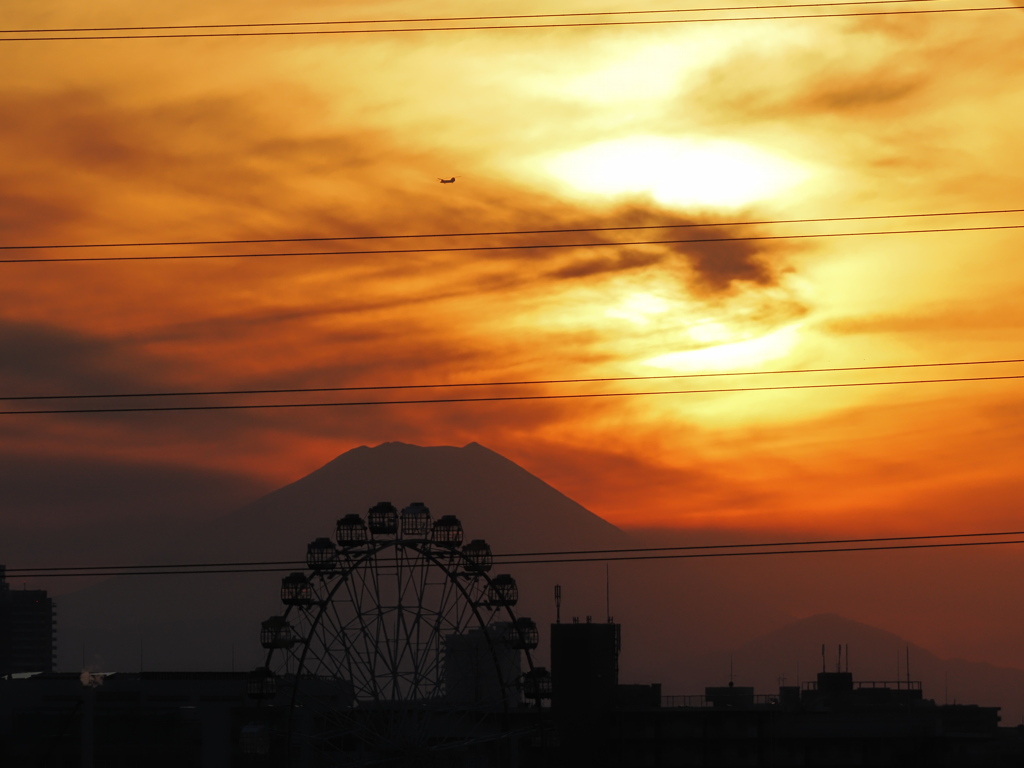 夕焼け富士