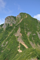 阿弥陀岳の雄姿