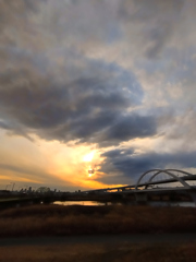 荒川の夕暮れ