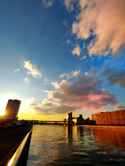 隅田川の夕陽