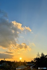 鹿児島から見る夕陽