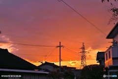 久々に見た夕焼け